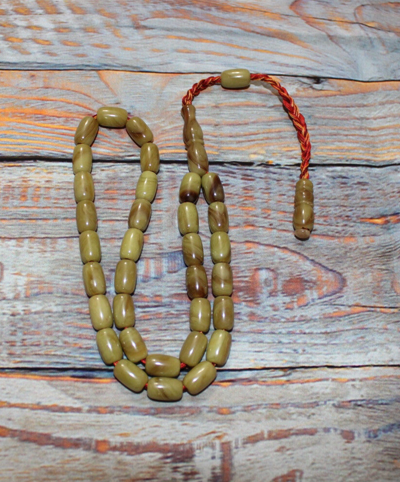 Faturan Tasbih Amber Sandalous Misky Misbaha Prayer Bead سبحة فاتوران سندلس مسكي
