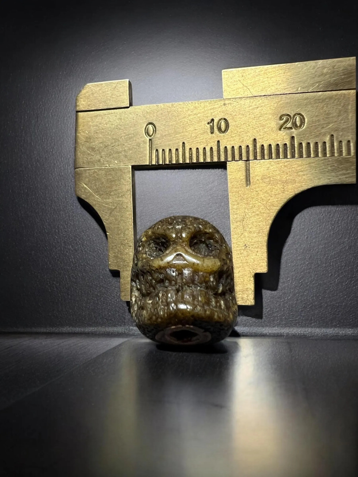 2 Pics Hand-Carved Yak Bone Skull Bead | Tibetan Buddhist Mala Bead | Ethically