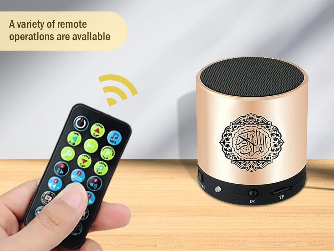 Portable Digital Quran Speaker with Remote Control Over18 Reciters and 15Transla