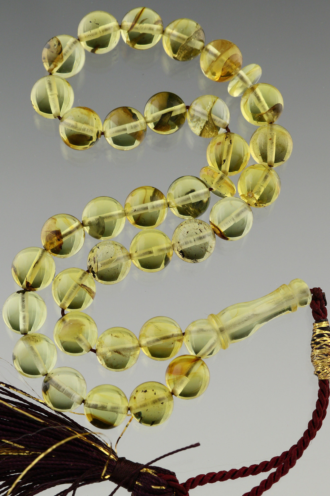 Islamic 33 Round Prayer Beads 9mm Genuine BALTIC AMBER TASBIH 17.7g 180308-18
