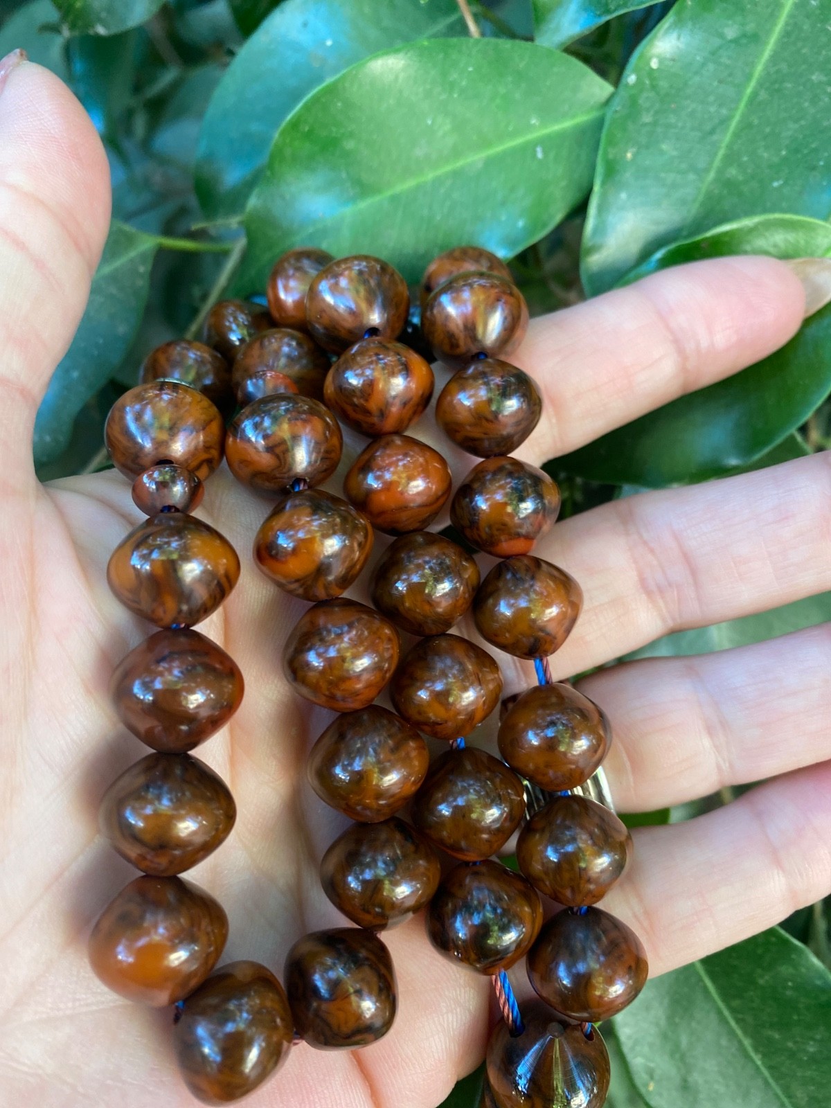 Vintage Bakelite Faturan Rosary 33 Islamic Prayer Beads Misbaha Tesbih 65 grams