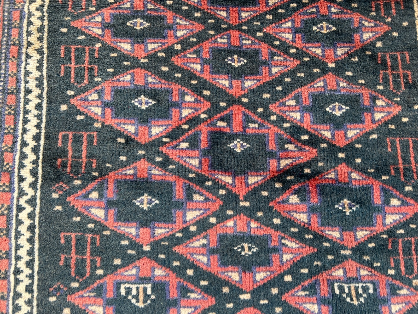 Black 3×5 Caucasian Turkish Prayer Rug Antique Tribal Afghan Hand Knotted 2×5