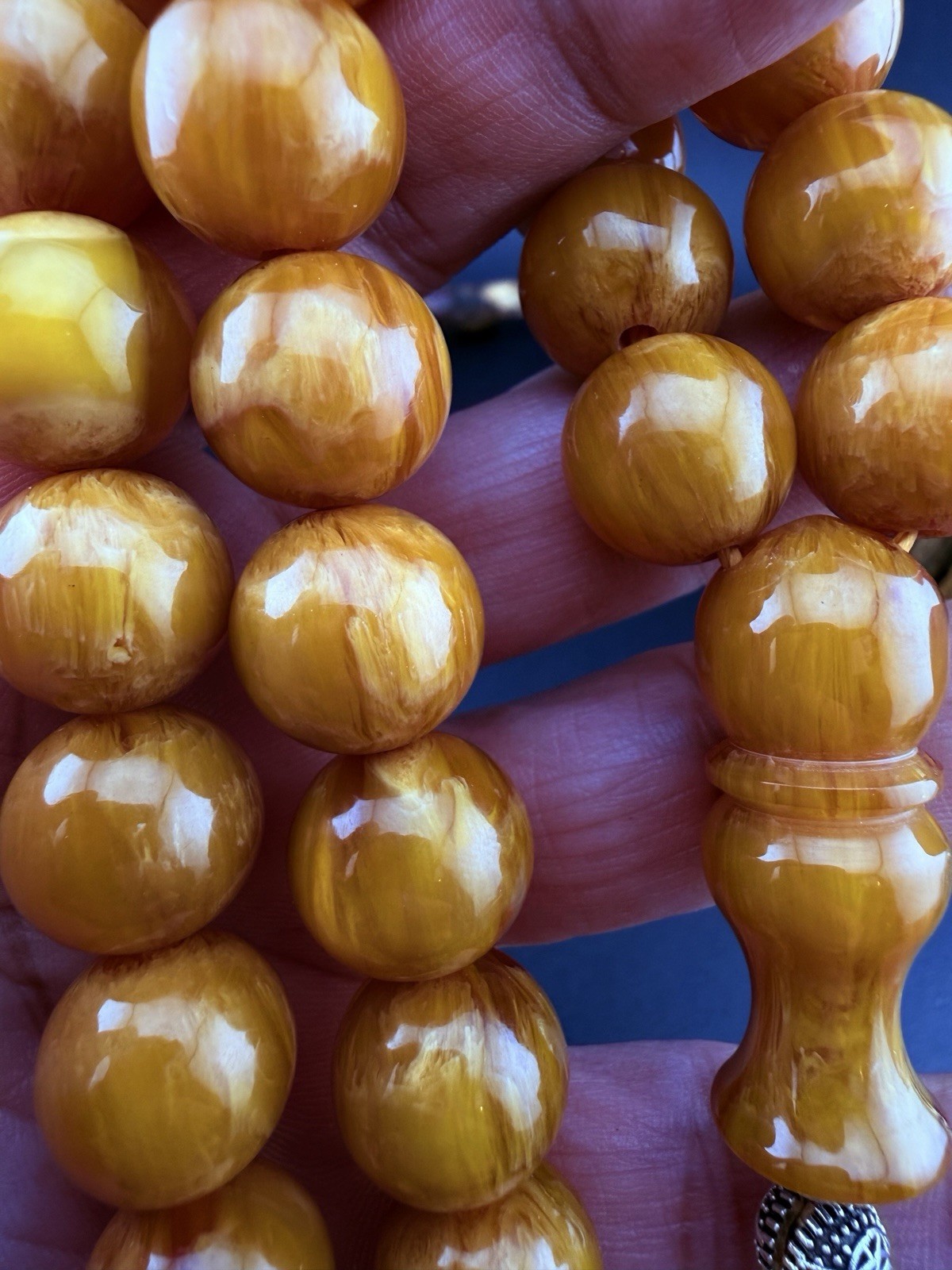Vintage Misky 33 Worry Beads Prayer Rosary Tasbih مسبحة مسباح مسكي قديم مخزن 449