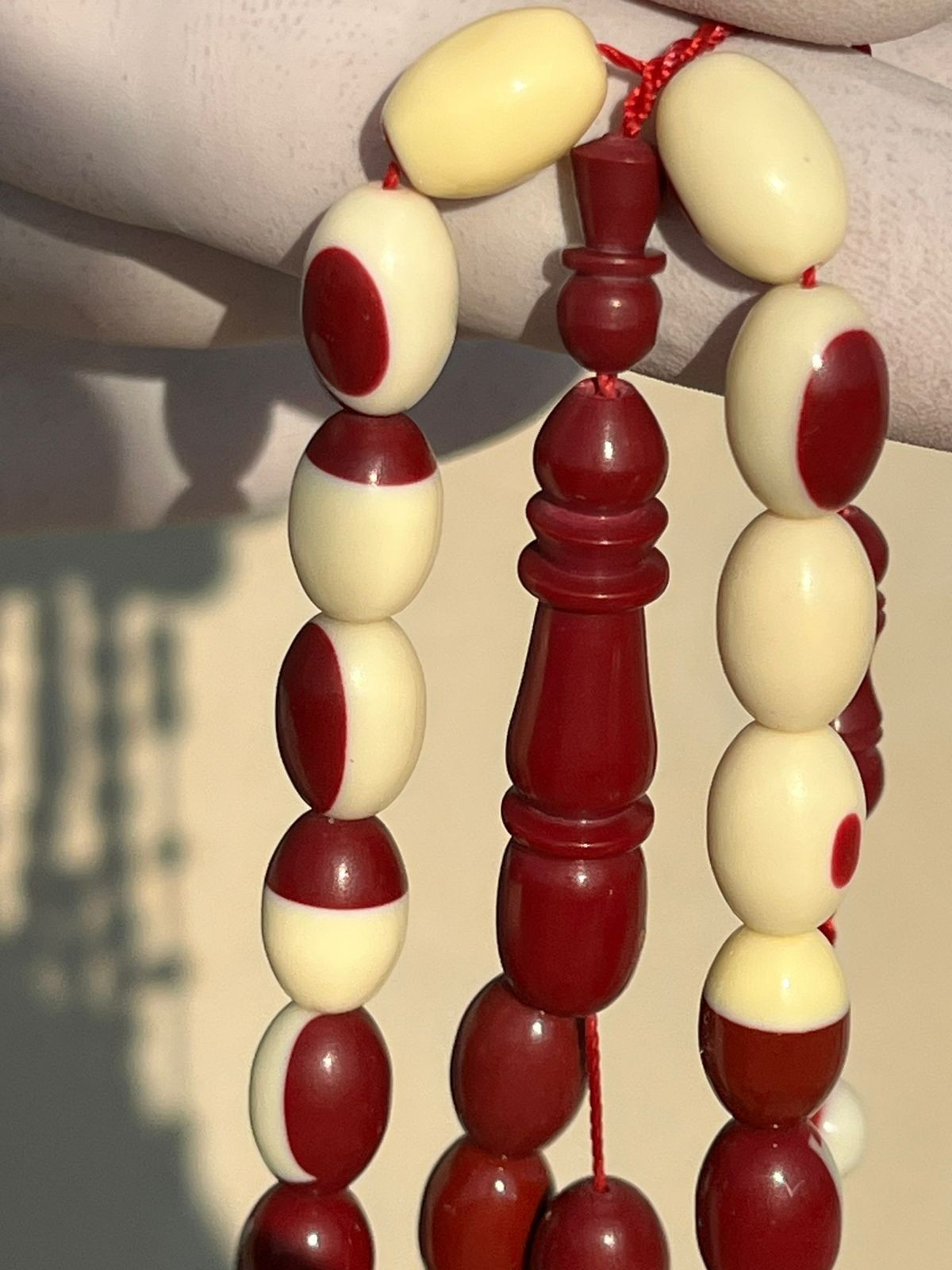 Antique Bakelite Rosary billiard balls 43 سبحه بكالايت انتيك بلياردو خراطة حلبية