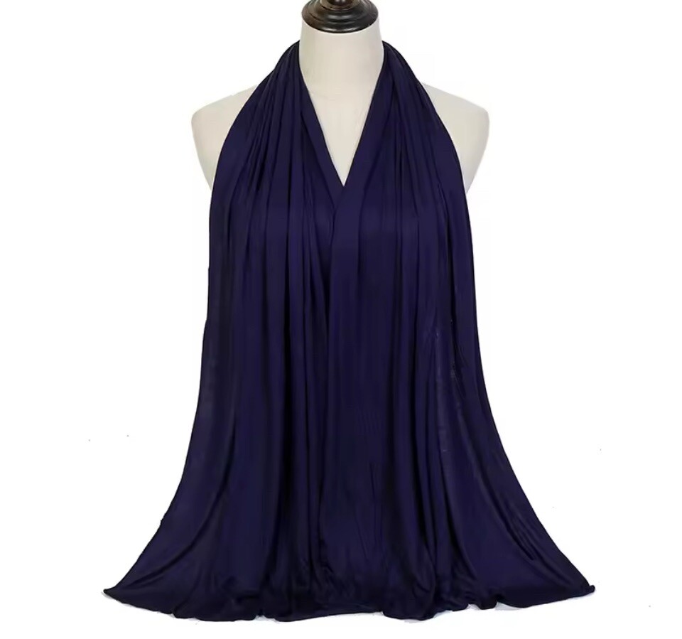 Modal Cotton Jersey Hijab Scarf Long Shawl Plain Soft Scarf