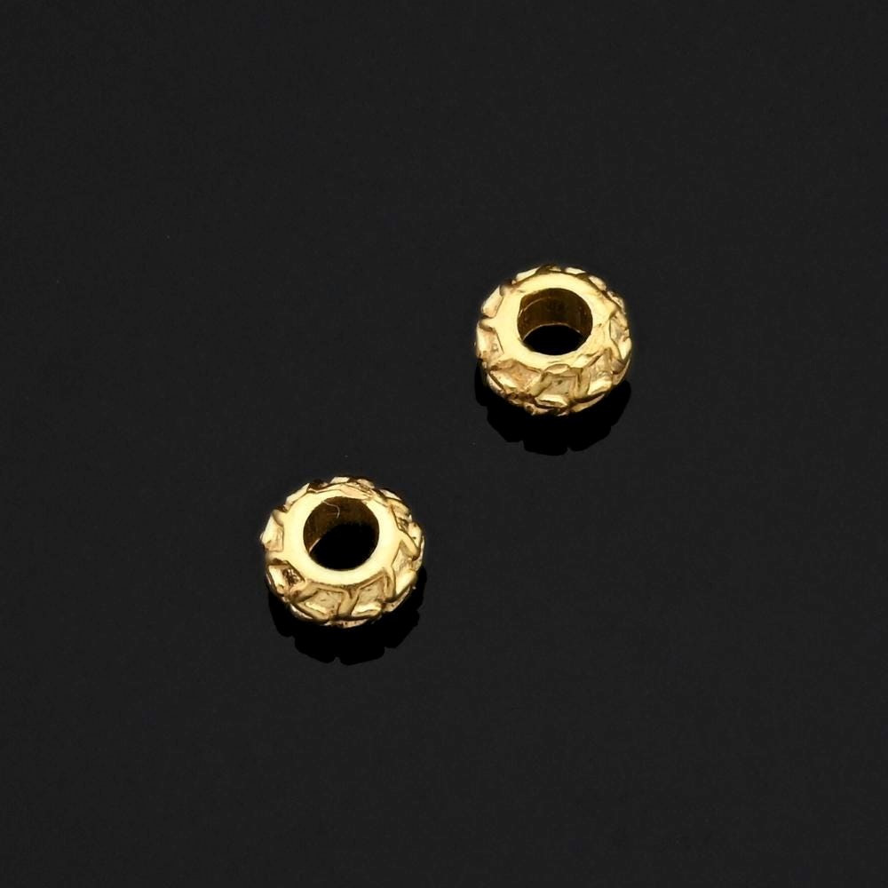 Gold plated Stopper 2 pcs 925 silver for make Islamic Prayer Beads 912083