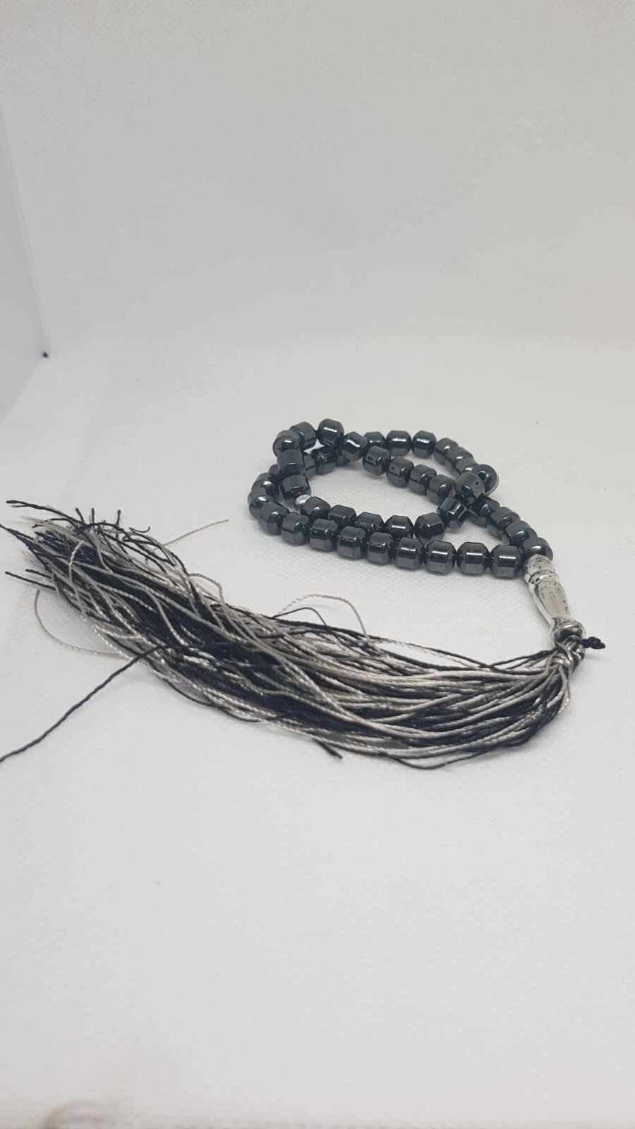 REAL Hematite Grey Gemstone Islamic Prayer 33 beads Tasbih Misbaha Rosary Muslim