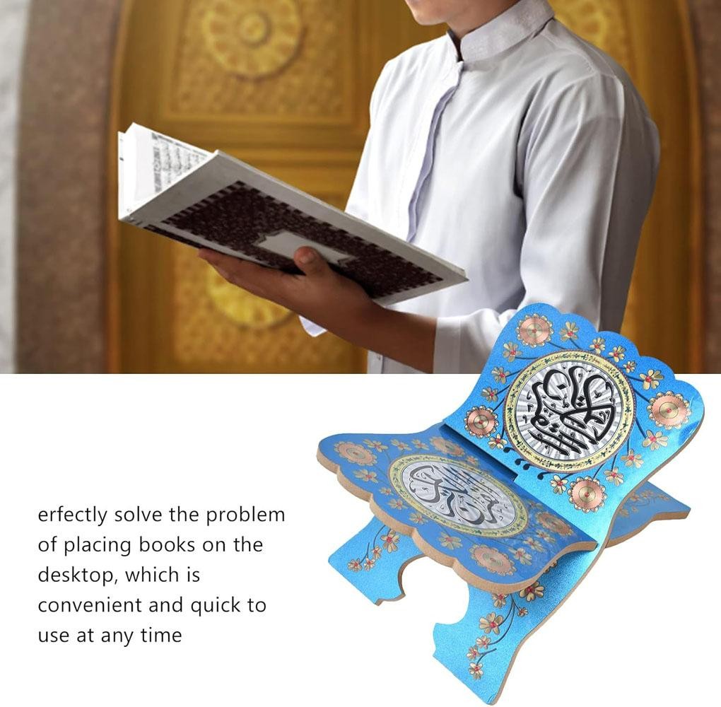 Quran Holder Folding Book Stand Ramadan Eid Mubarak Islamic Reading Display