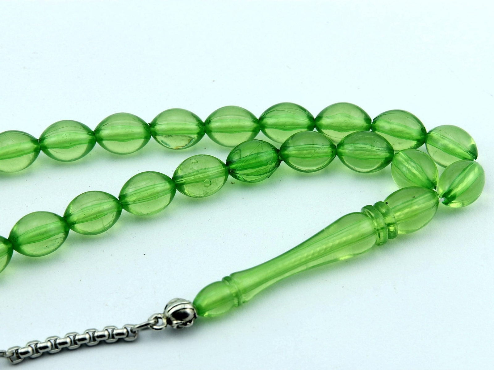 Green color 33 beads Islamic Prayer Beads Misbaha Rosary worry 401058 Tesbih