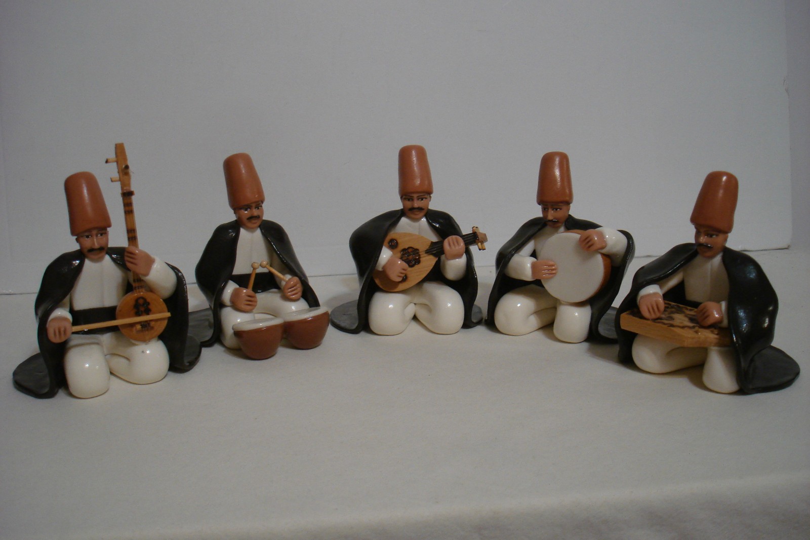 Handcrafted Turkish Sufi or Whirling Dervish Musical Ensemble Set