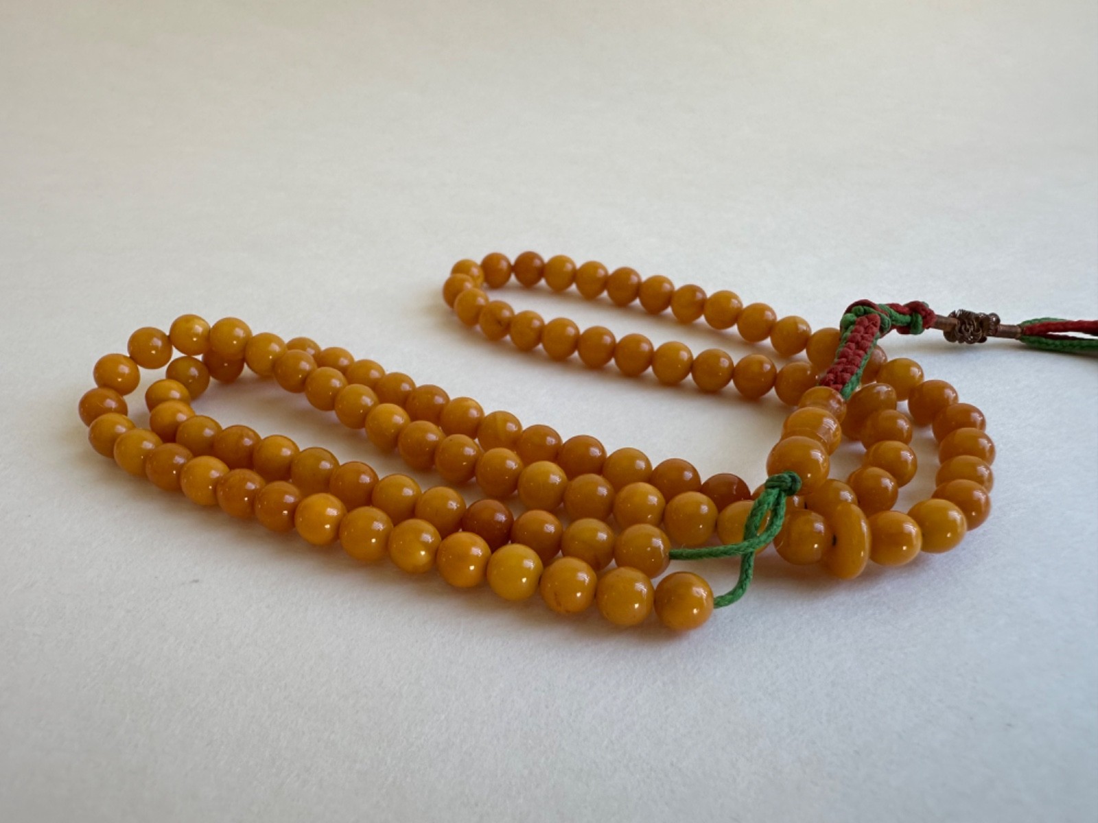 Antique Natural Baltic Amber Tasbih Islamic Prayer 101 Beads, Necklace