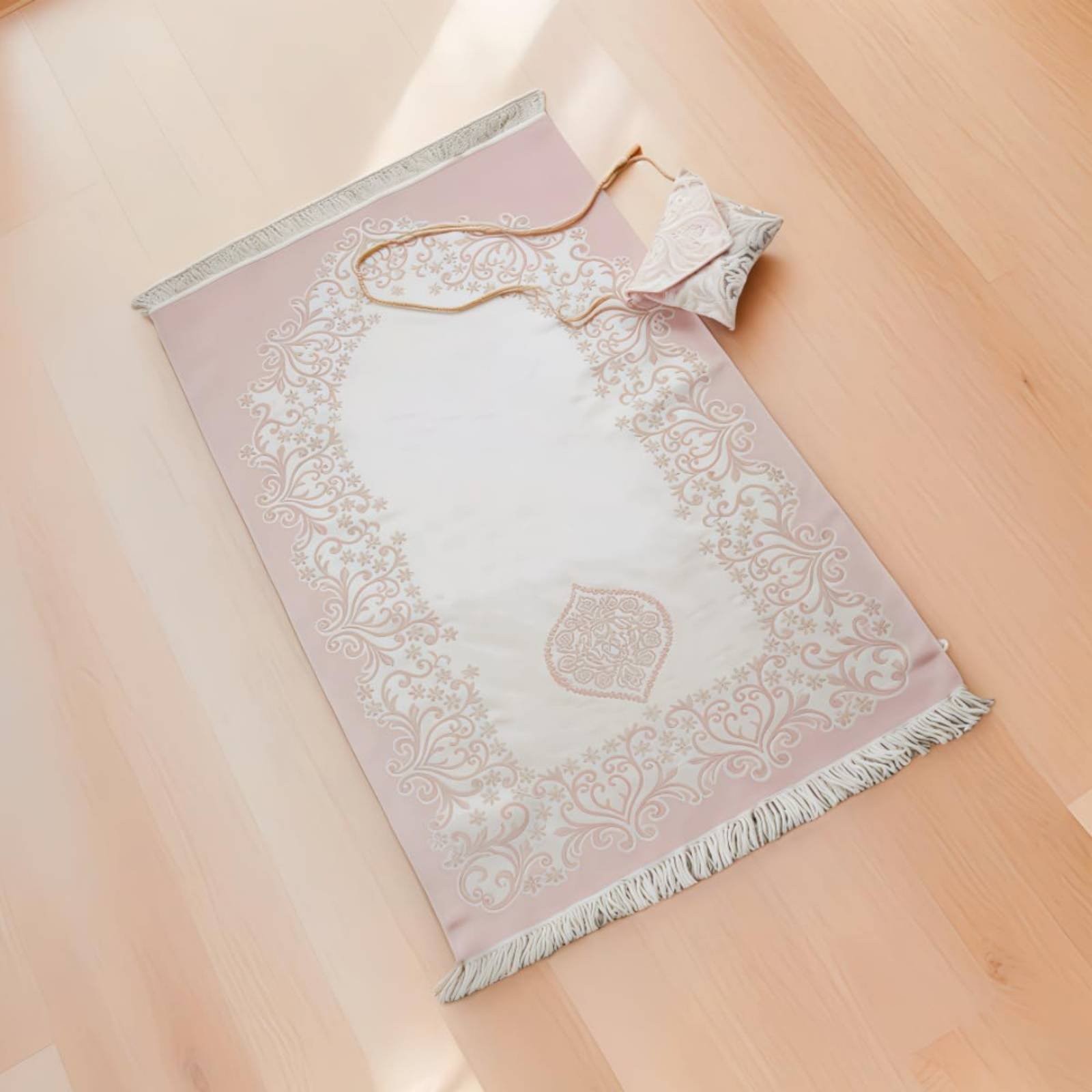 Foldable Prayer Mat Easy to Stow Worship Item Decorative Pattern for Muslims