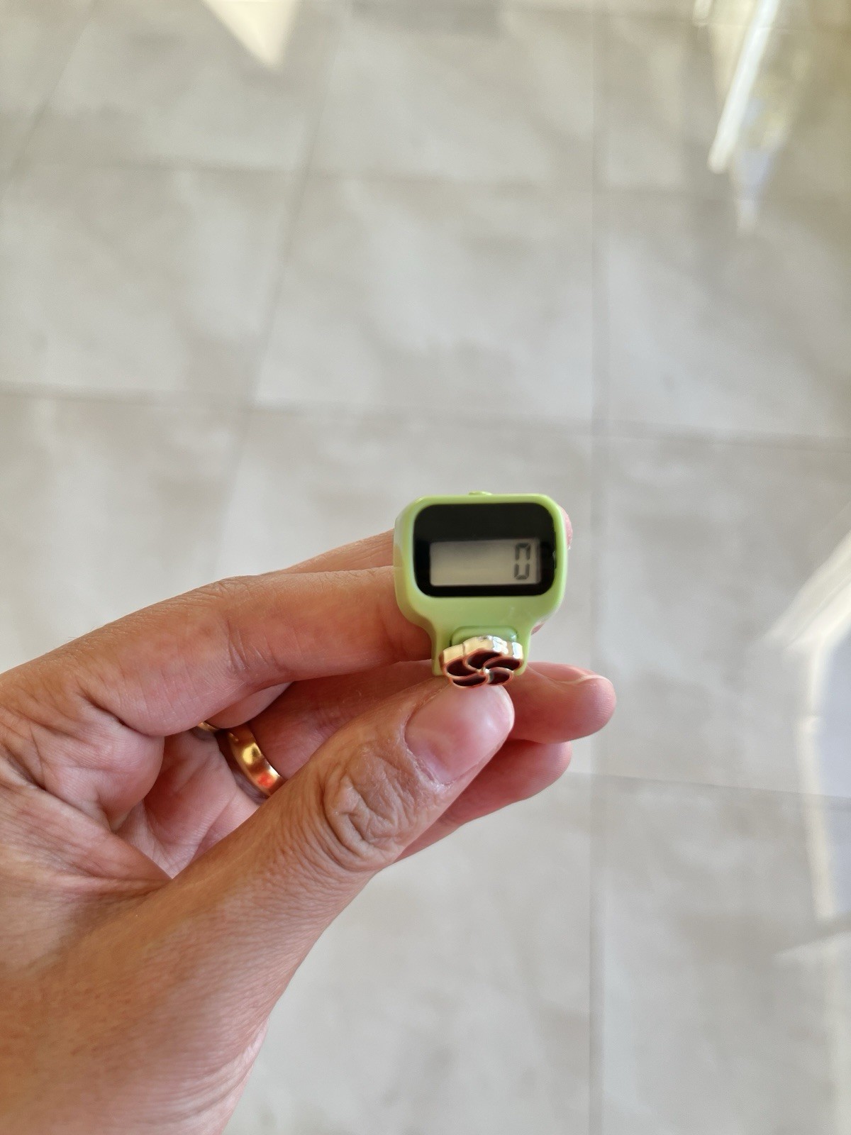 digital finger Light green tasbeeh counter clicker -with handmade touch 🌸