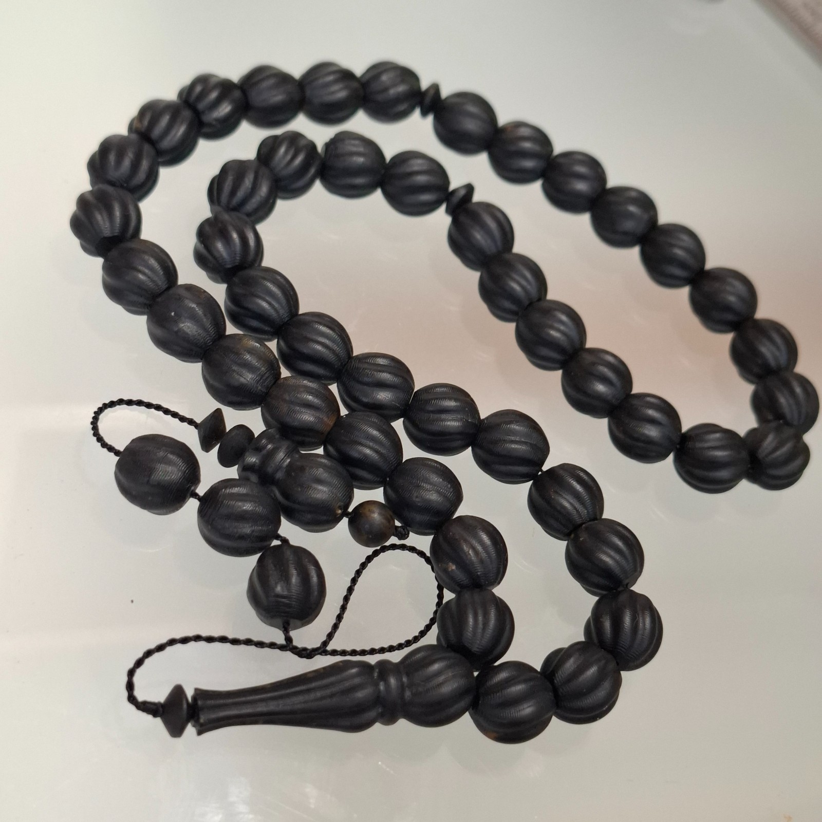 📿Amber Prayer Beads Amber Rosary 45 carvings amber beads 42g📿