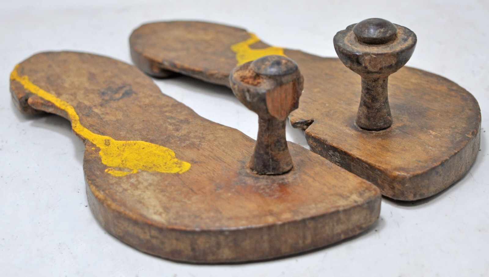 Antique Wooden Priest Holy Man’s Slippers Original Old Hand Crafted