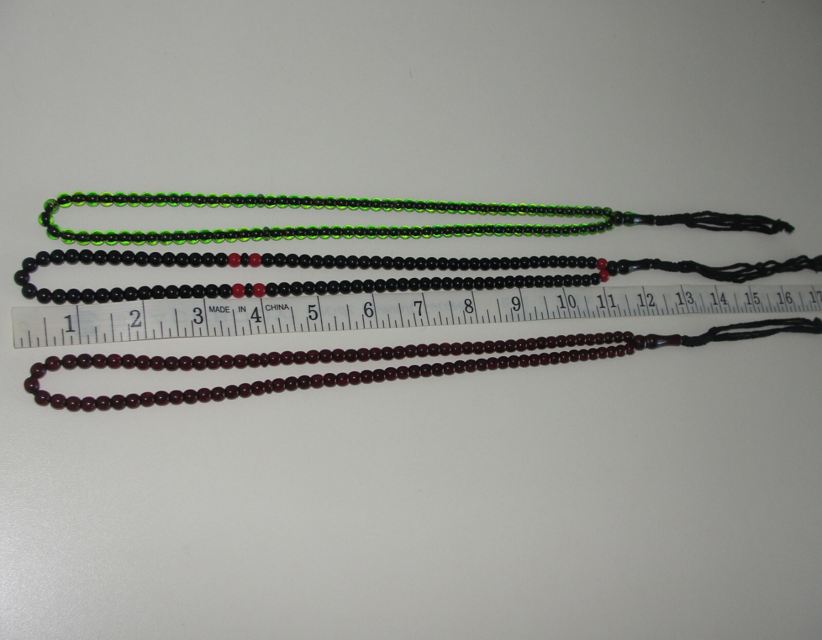3 SUBH PRAYER RED 99 MEDITATION BEADS MUSLIM ISLAMIC ELAHI TASBIH AFGHANISTAN