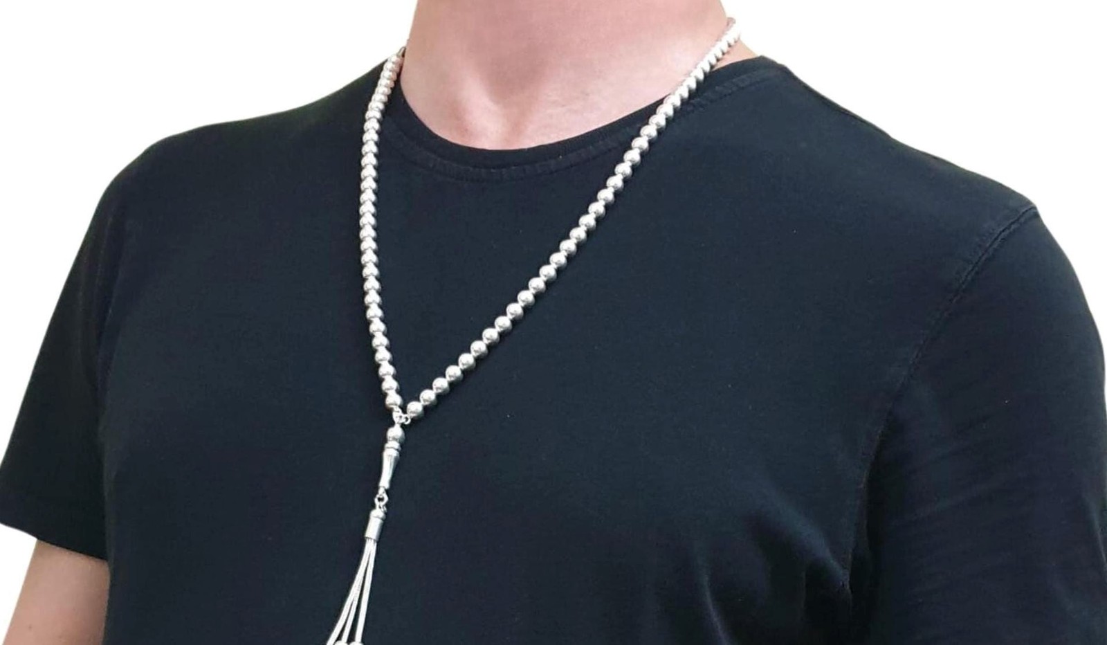 Big 925 pure sterling silver 99 beads Tasbih, Prayer Beads, Misbaha 501153