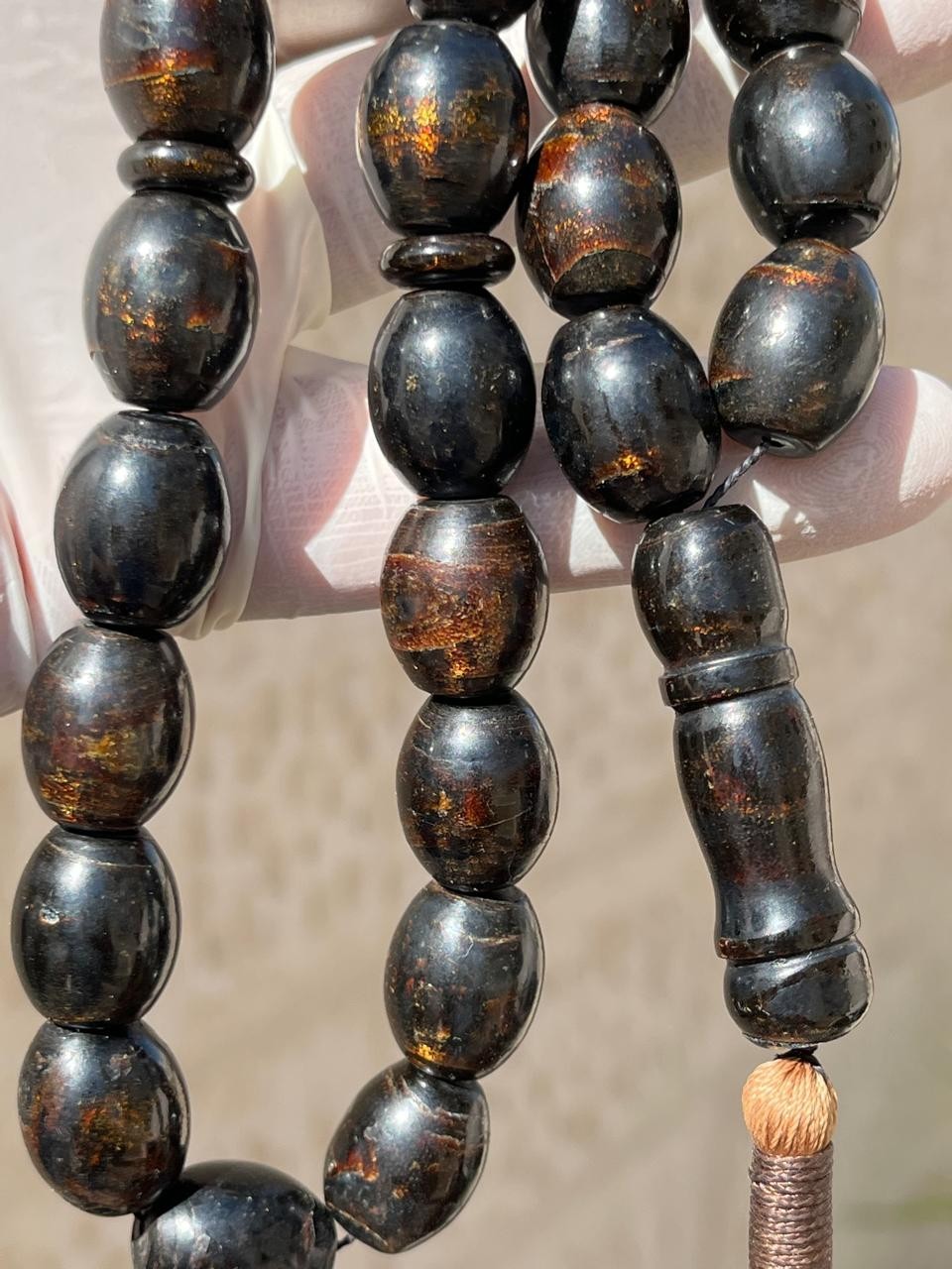 Elegant Antique Natural Coral Rosary سبحة يسر حجازي انتيك الانتيك فاير نوادر