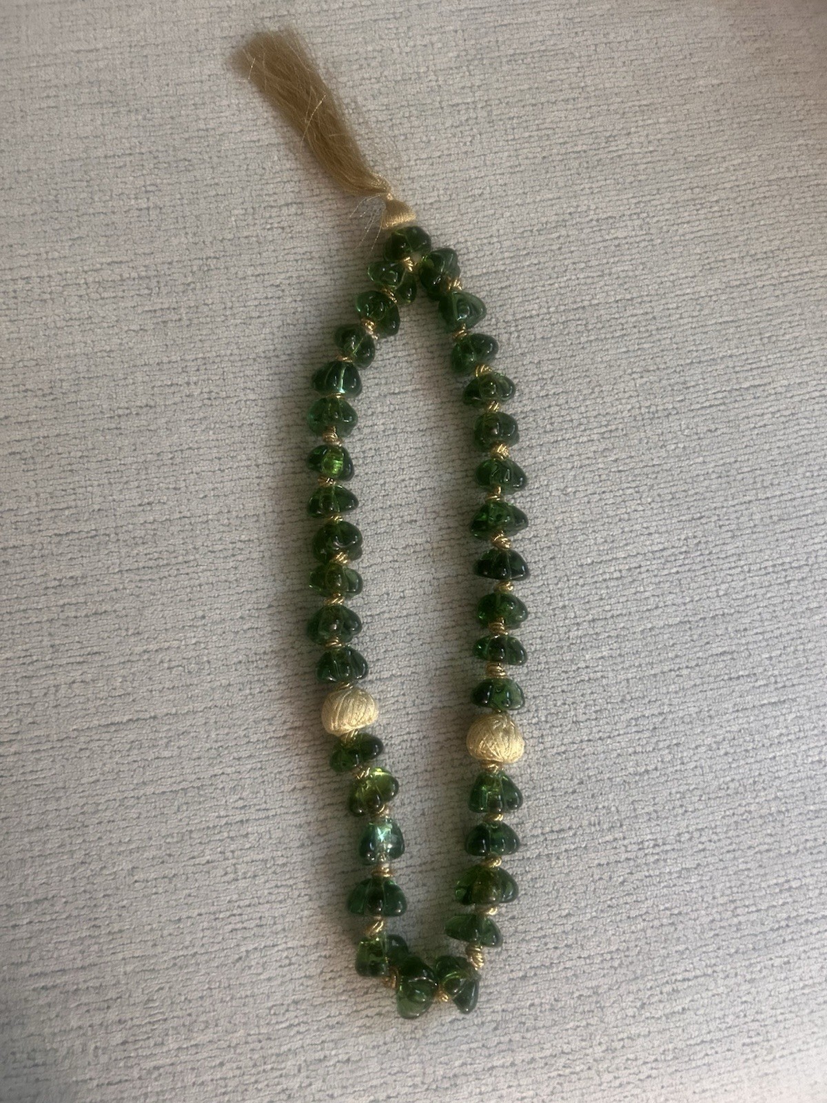 Elegant green decorative beads featuring deep emerald glass-look Beads 1 broken