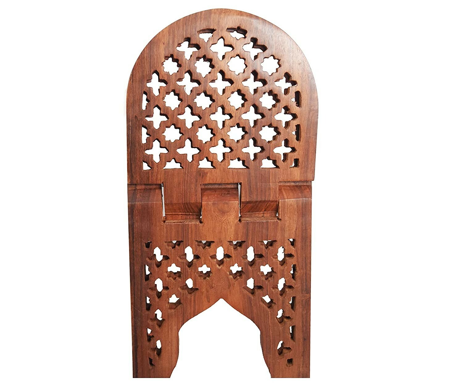 Wooden Hand Carved Holy Book Stand for Quran, Bible, Gita 14 INCH US
