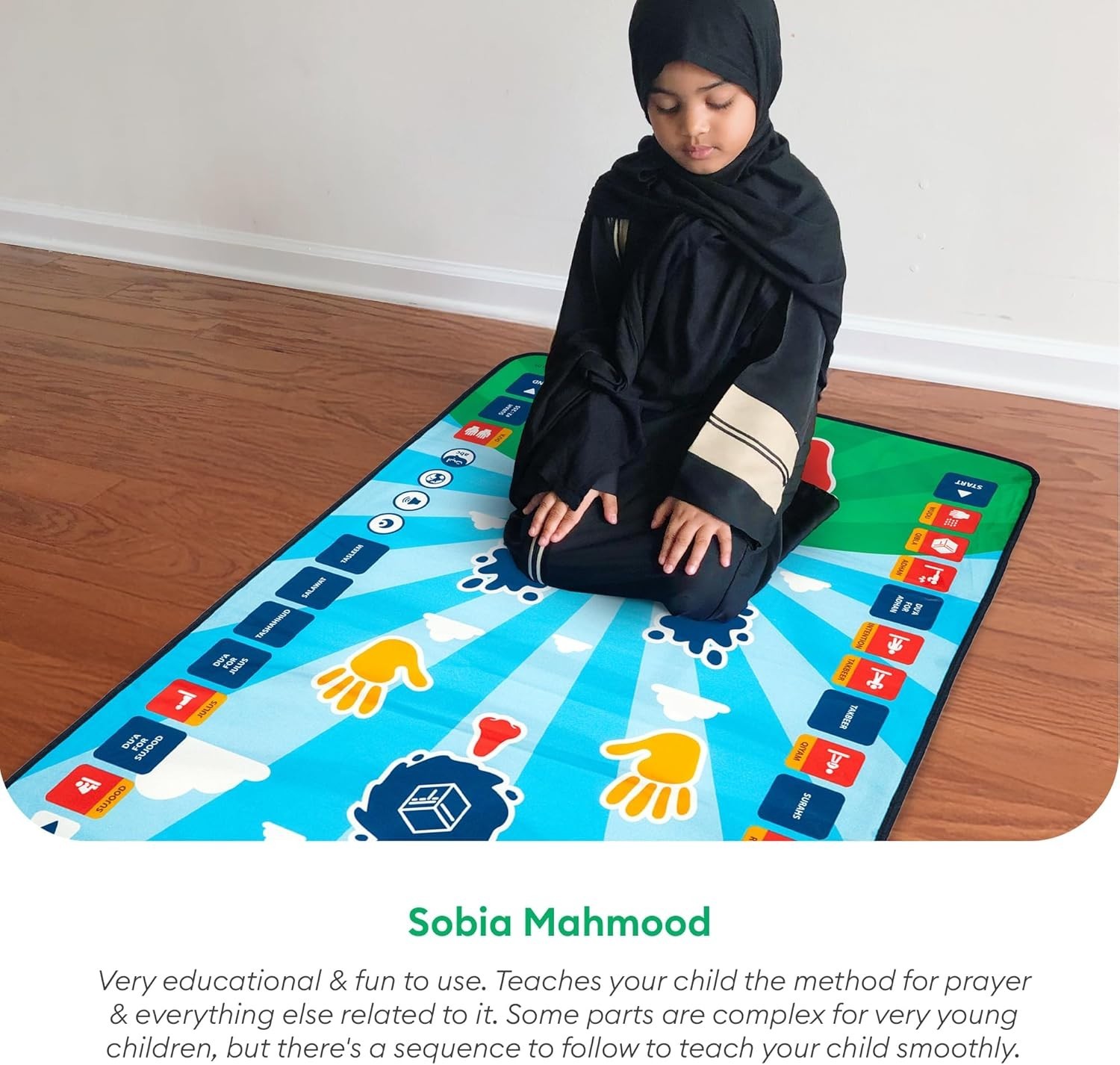 Muslim Prayer Rug for Kids 36 Touch Sensitive Keys Neutral Color Fun Design