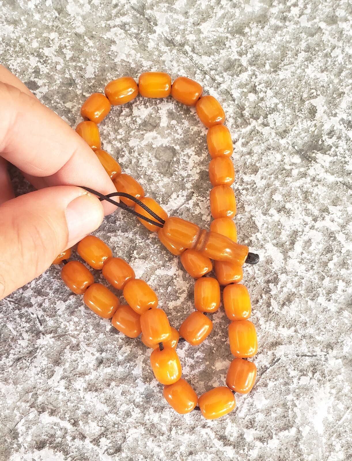 ANTIQUE VERY OLD BAKELITE, MISKETA FATURAN WORRY PRAYER BEADS TESBIH