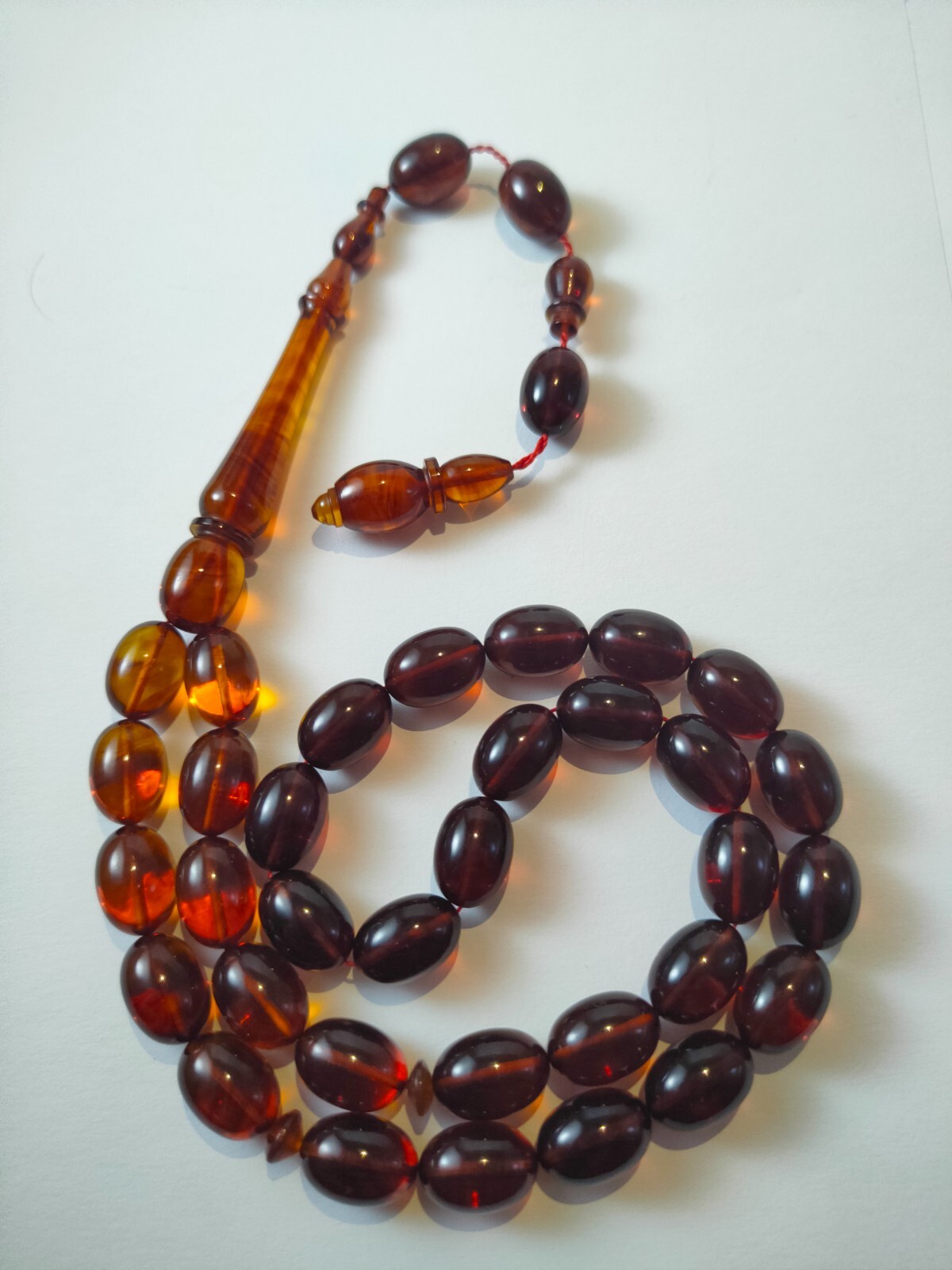 gradient color Collectible Masterwork Amber tasbih 33 Prayer Beads