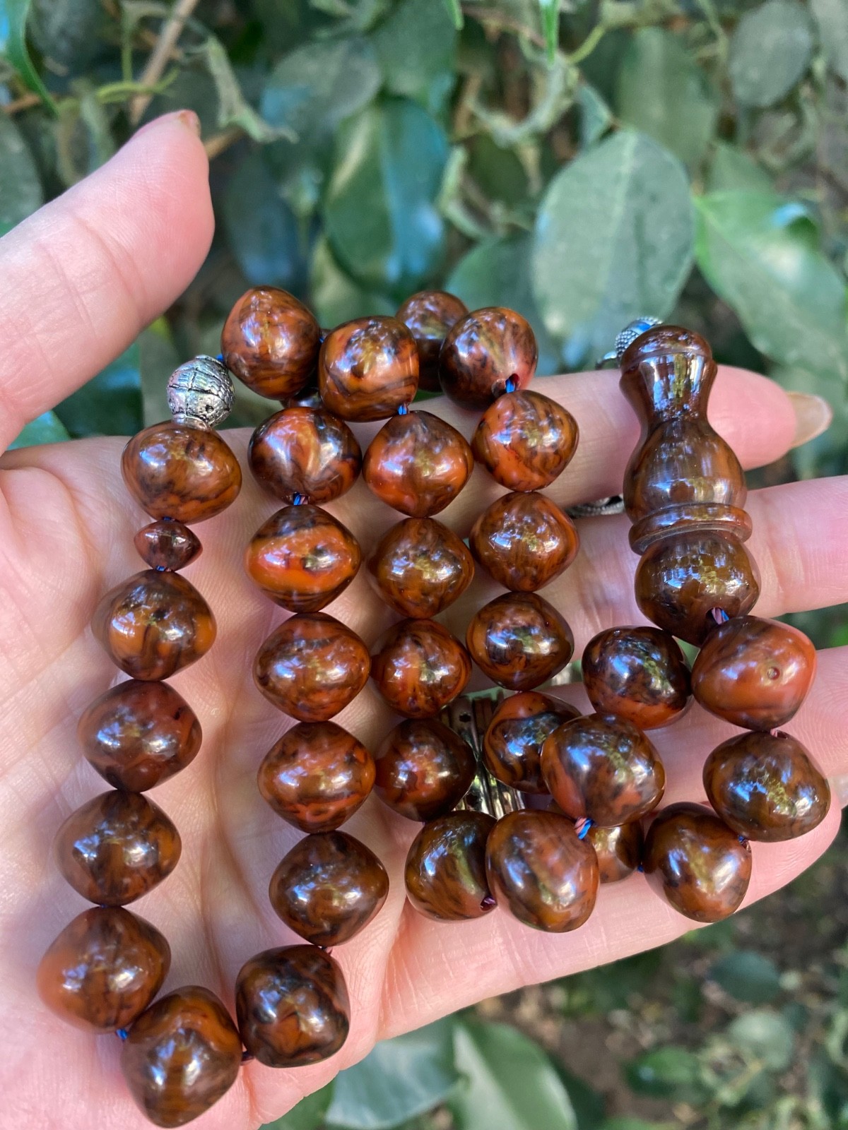 Vintage Bakelite Faturan Rosary 33 Islamic Prayer Beads Misbaha Tesbih 65 grams