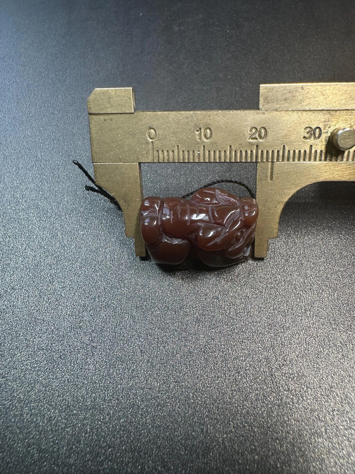 Hand Carved Red Agate Pixiu Pendant – Mini Feng Shui Wealth Guardian Amulet, Ch