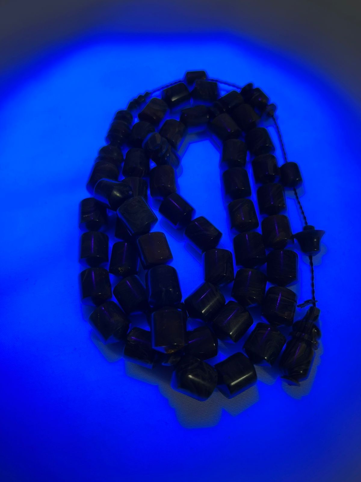 Old Ottoman Faturan Rosary 45 فاتوران الماني مساطب خراطة حلبية ملتي كلر نش الذهب