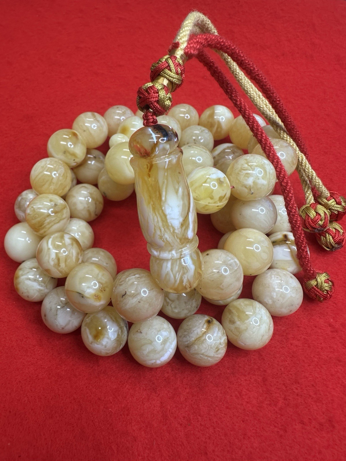 Certified Kiliangradi Natural Baltic Amber Stone -139.2 Grams- 54 Beads 16mm