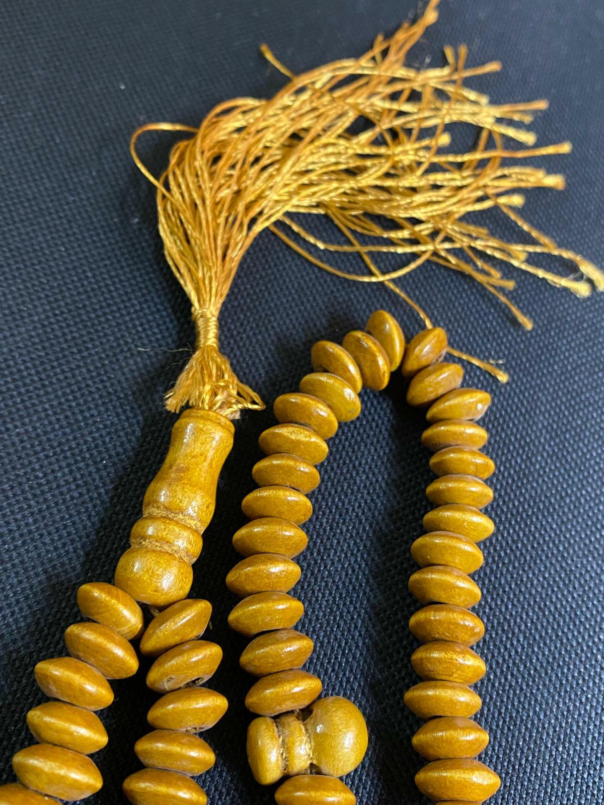 Rosary 99 Beads Tasbeeh Prayer Tasbih Wooden Islamic Misbaha Handmade 27cm 17g