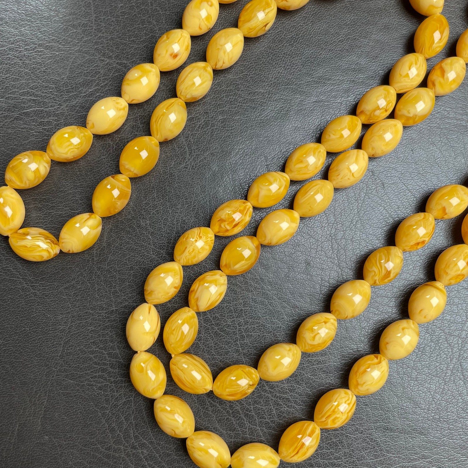 Antiq Pressed Amber Style Misbaha Tasbih 40g | 8x12mm | 66 beads