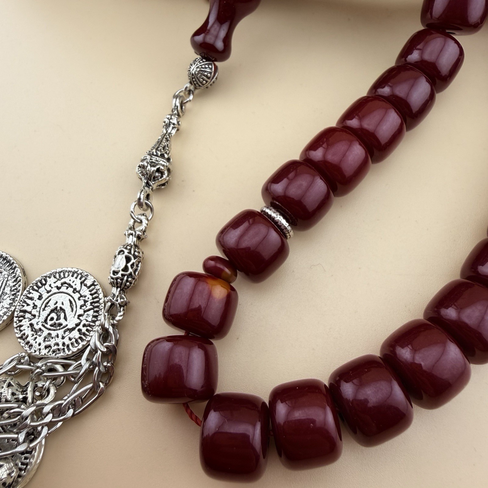 Vintage Collectible Faturan Islamic 33 Bead Tasbih مسبحة مسباح فاتوران N68