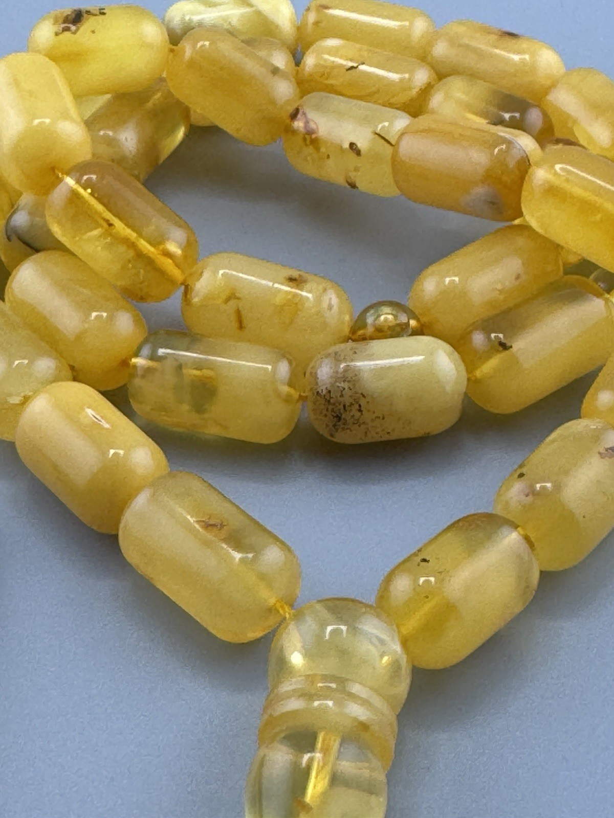 Rare Vintage 18mm Natural Baltic Amber Rosary 55gr كهرمان بولندي حر شوائبي قديم