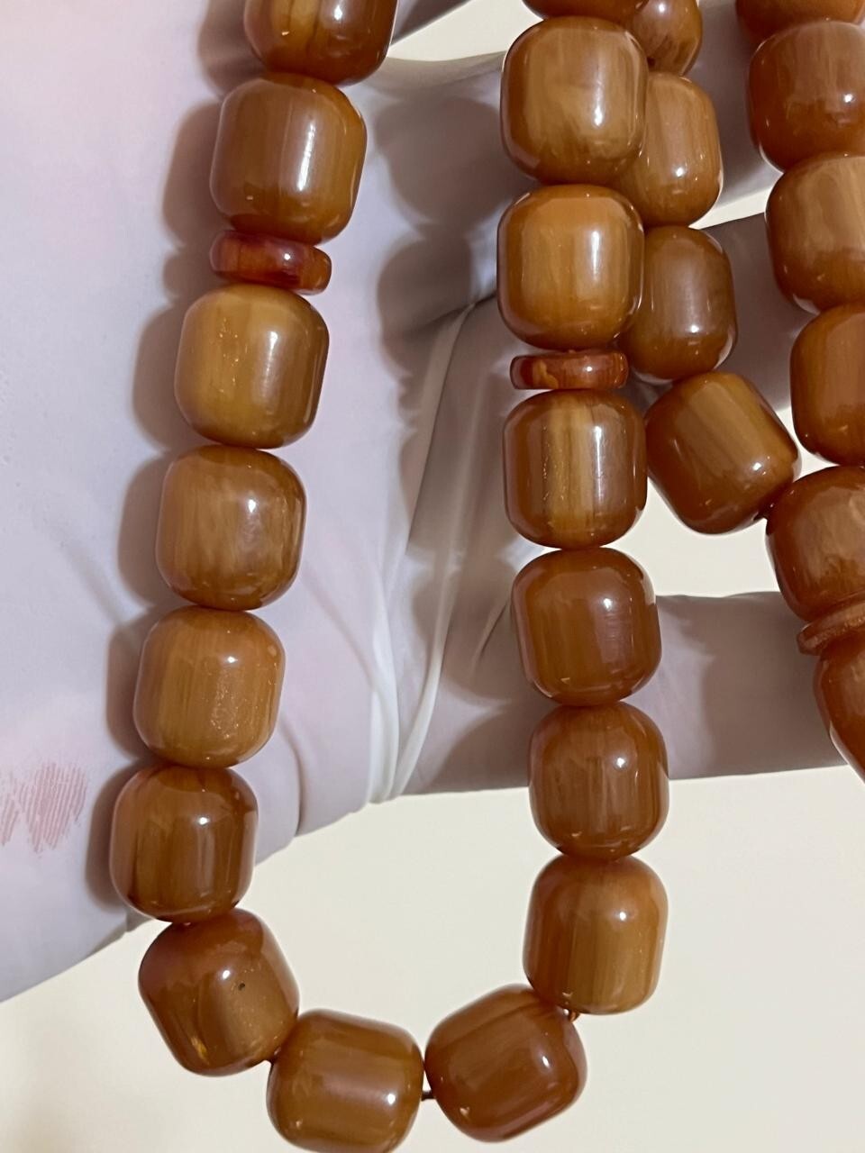 Antique Natural Germany Cherry Amber سبحة مسكي الماني انتيك خراطة أفغاني عكروكي