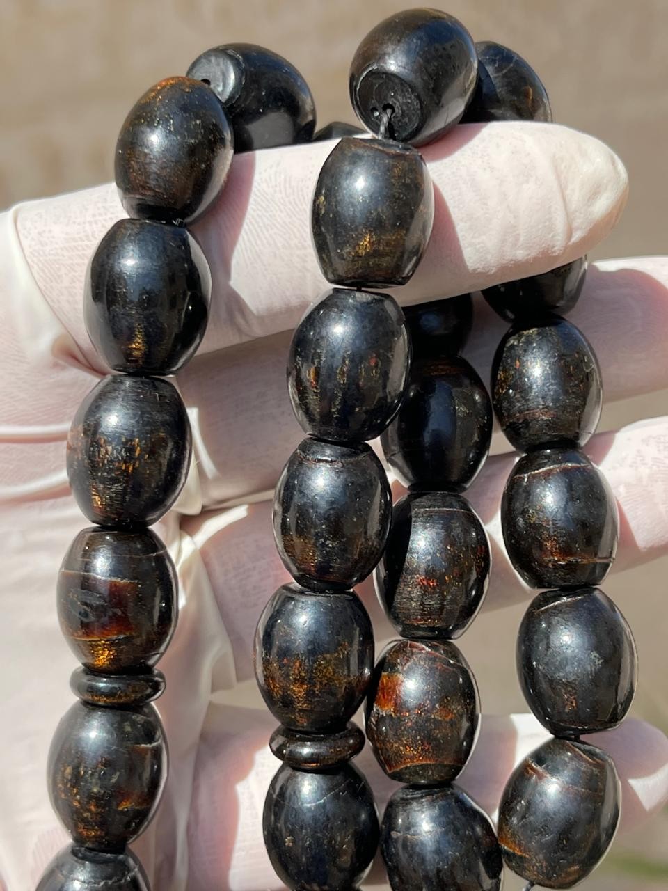 Elegant Antique Natural Coral Rosary سبحة يسر حجازي انتيك الانتيك فاير نوادر