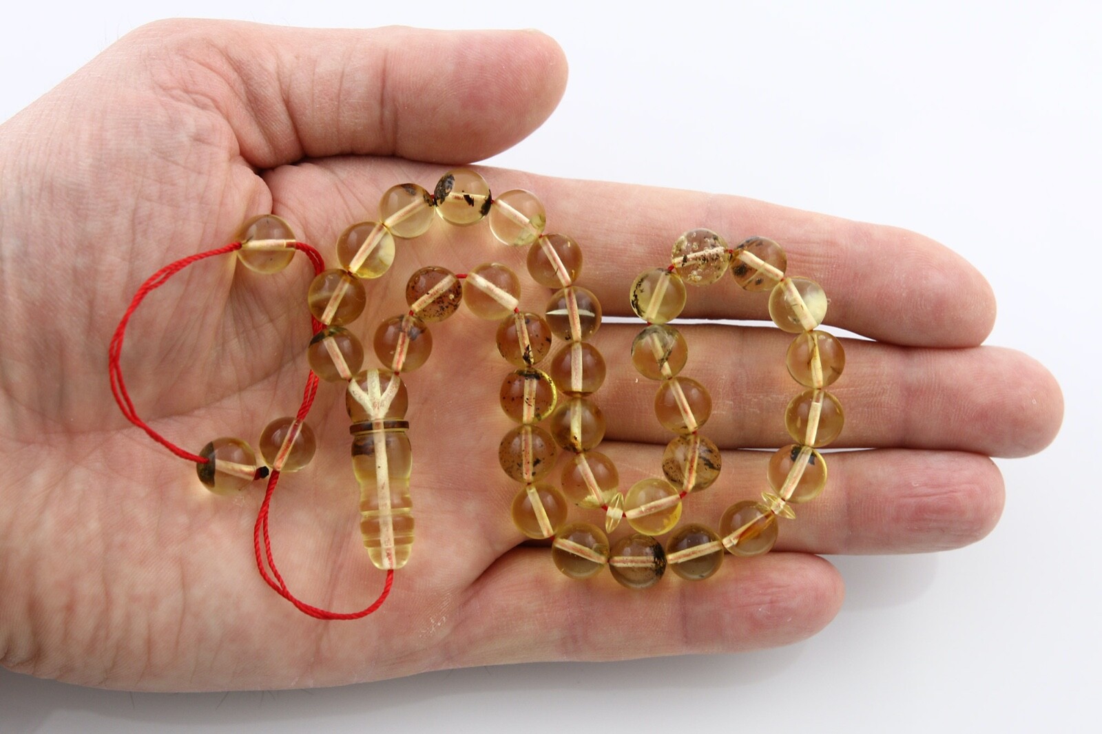 Islamic 33 Round Shape Prayer Beads Genuine BALTIC AMBER TASBIH 18.6g 210407-5