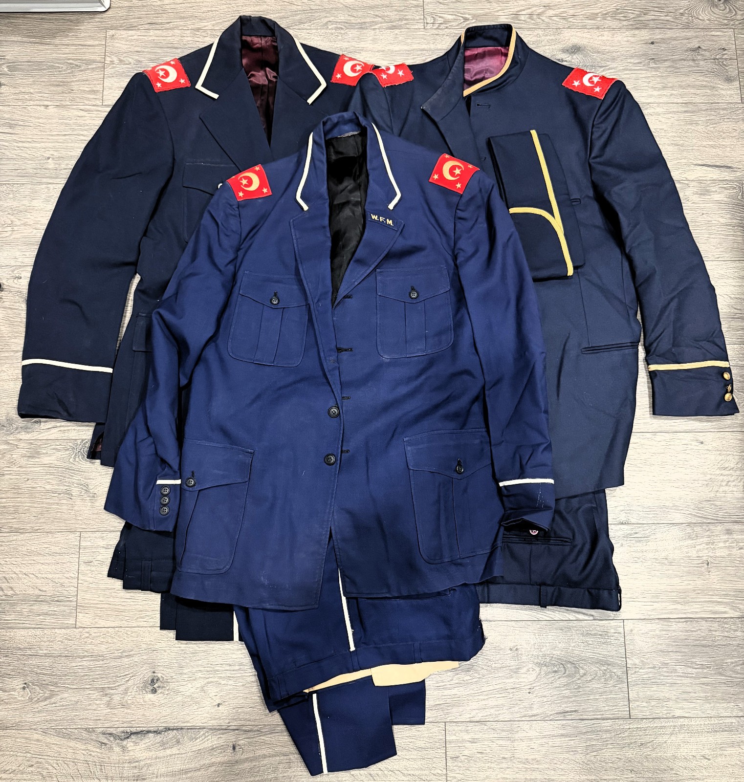 Lot of: 3 Vintage 1960s Nation Fruit of Islam (F.O.I.) Uniform Black Americana