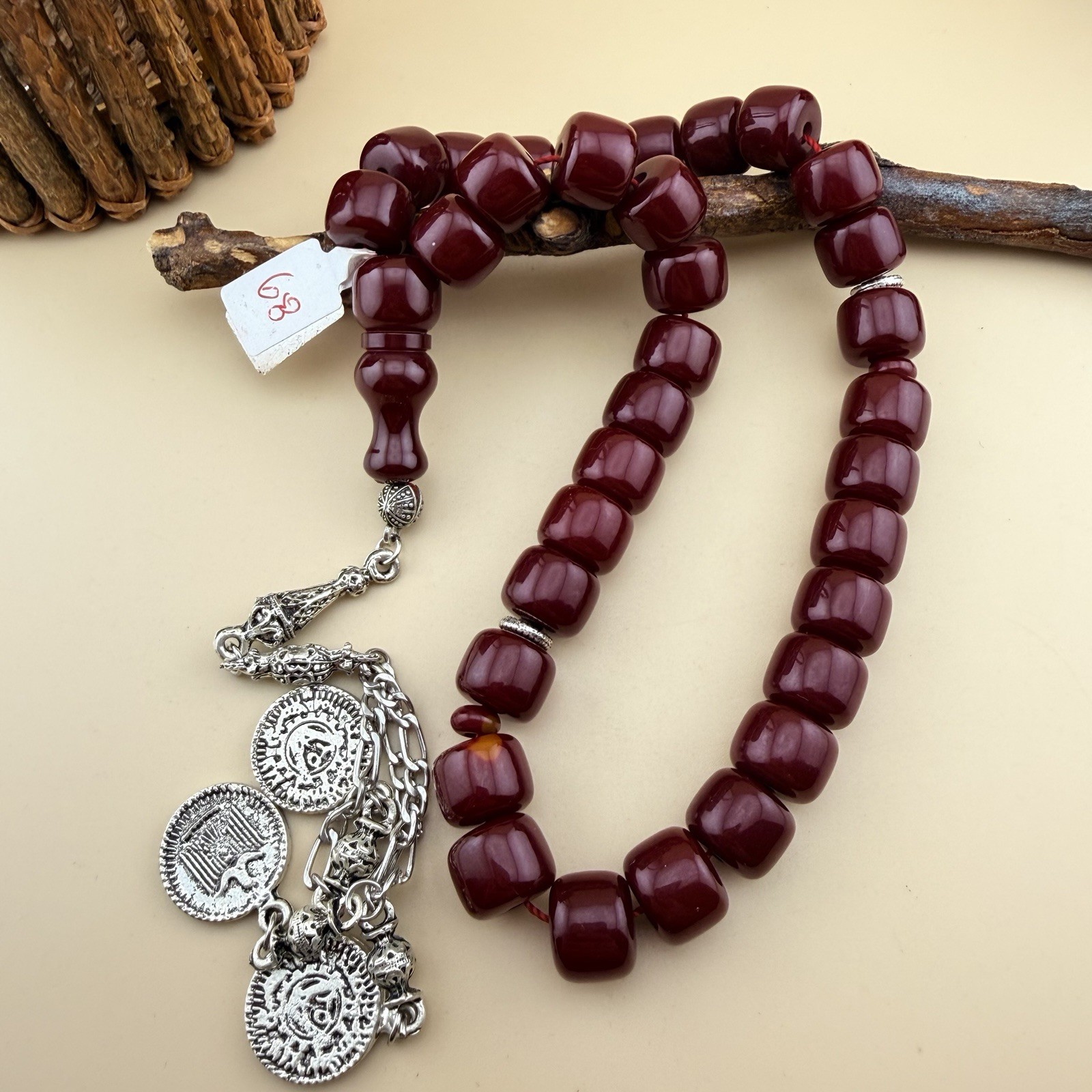 Vintage Collectible Faturan Islamic 33 Bead Tasbih مسبحة مسباح فاتوران N68