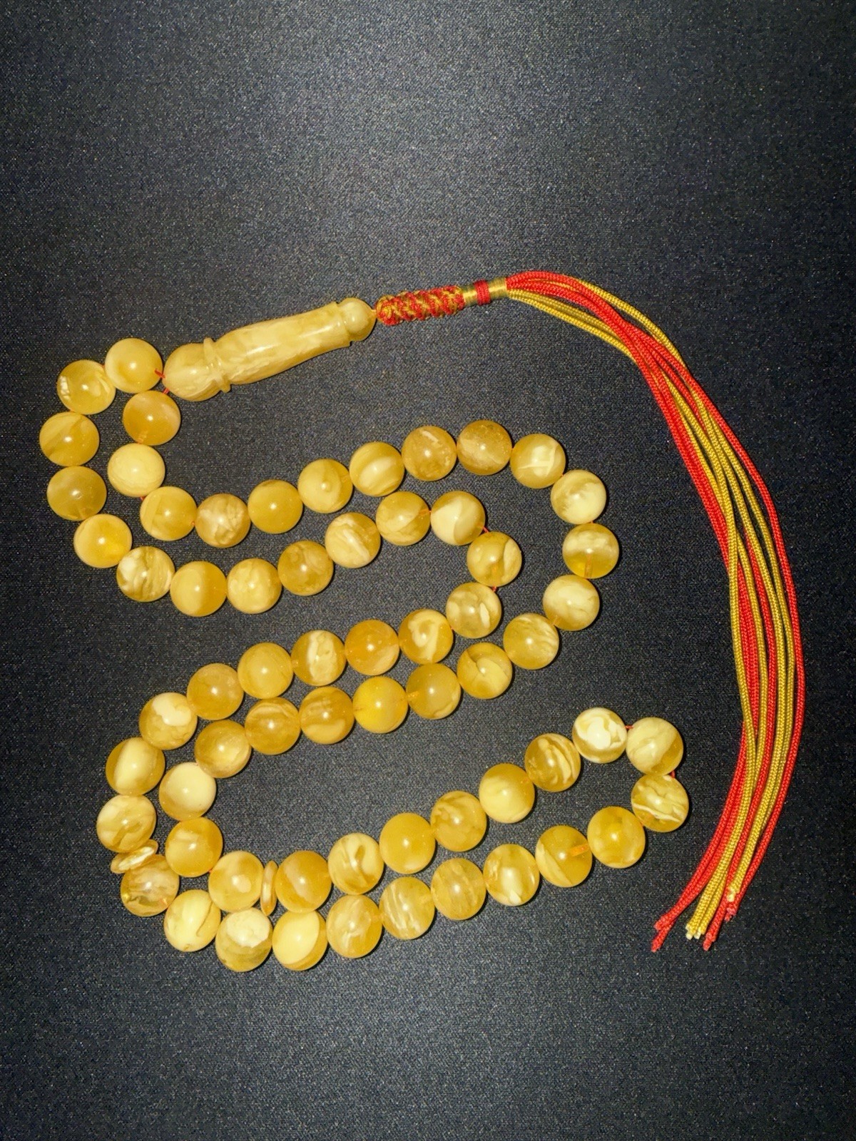 Natural Baltic Amber Poland Rosary سبحة كهرمان بولوني طبيعي كهرب
