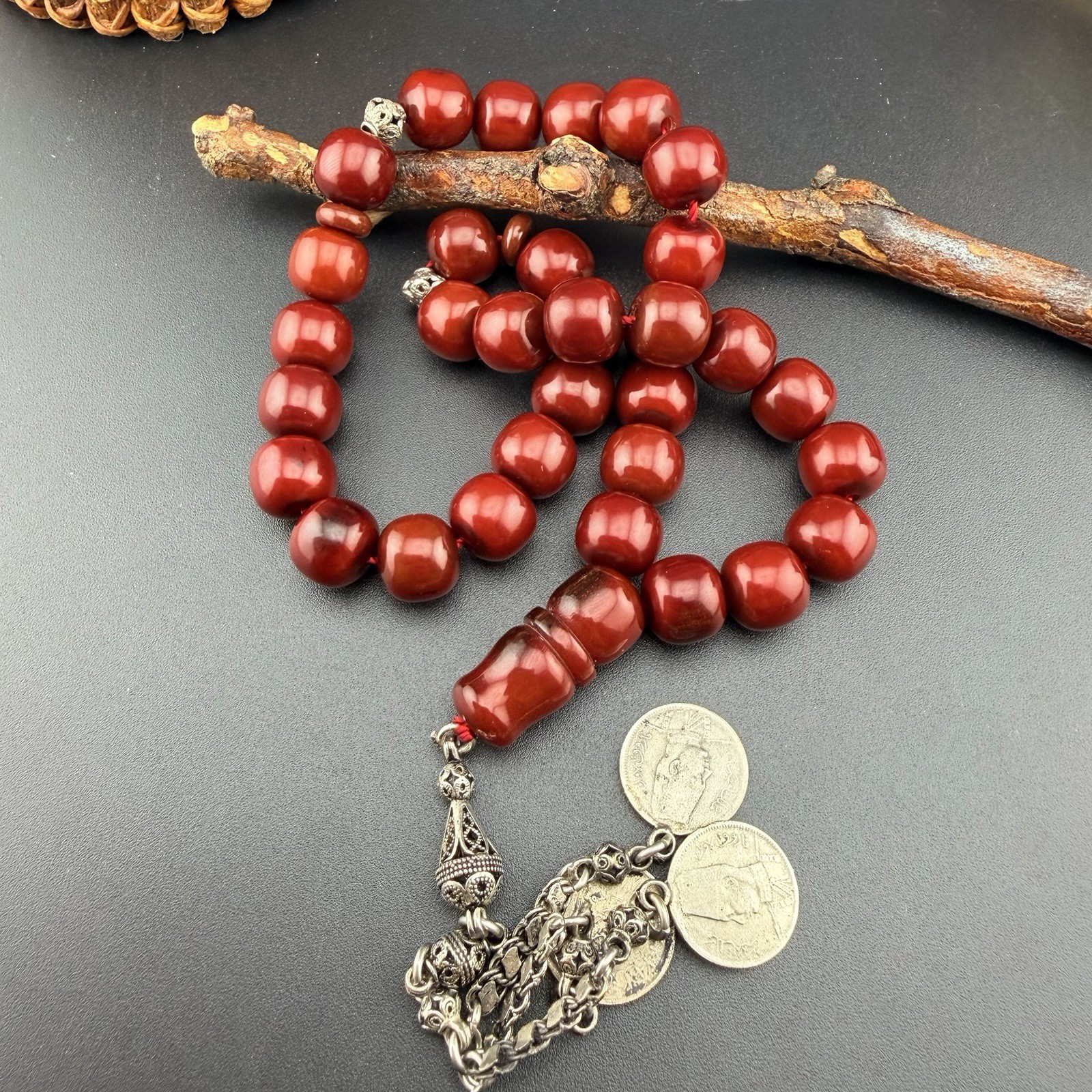 Vintage Tasbih Misbah Faturan 33-Bead Islamic Rosary VIP مسبحة مسباح فاتوران 928