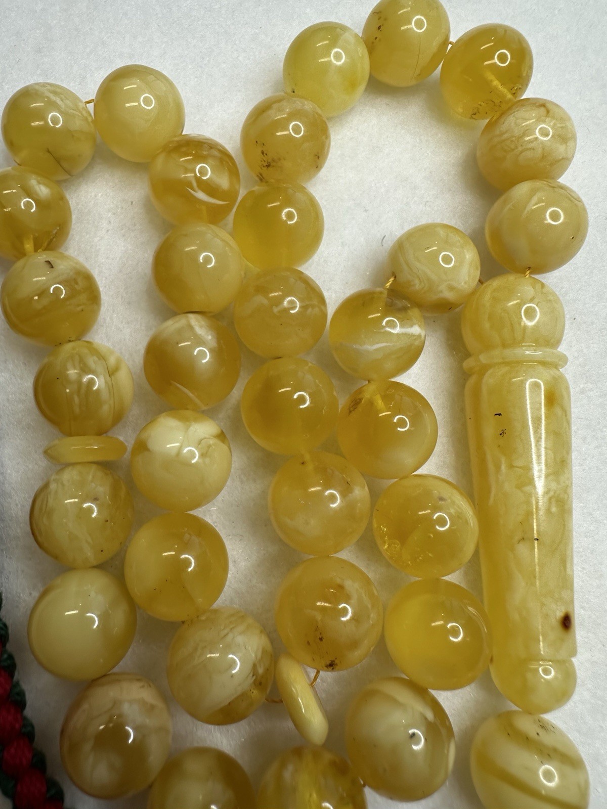 Kiliangradi Natural Baltic Amber Stone- Tesbih, Subha 33+3 Beads 13.7mm 62.4gr
