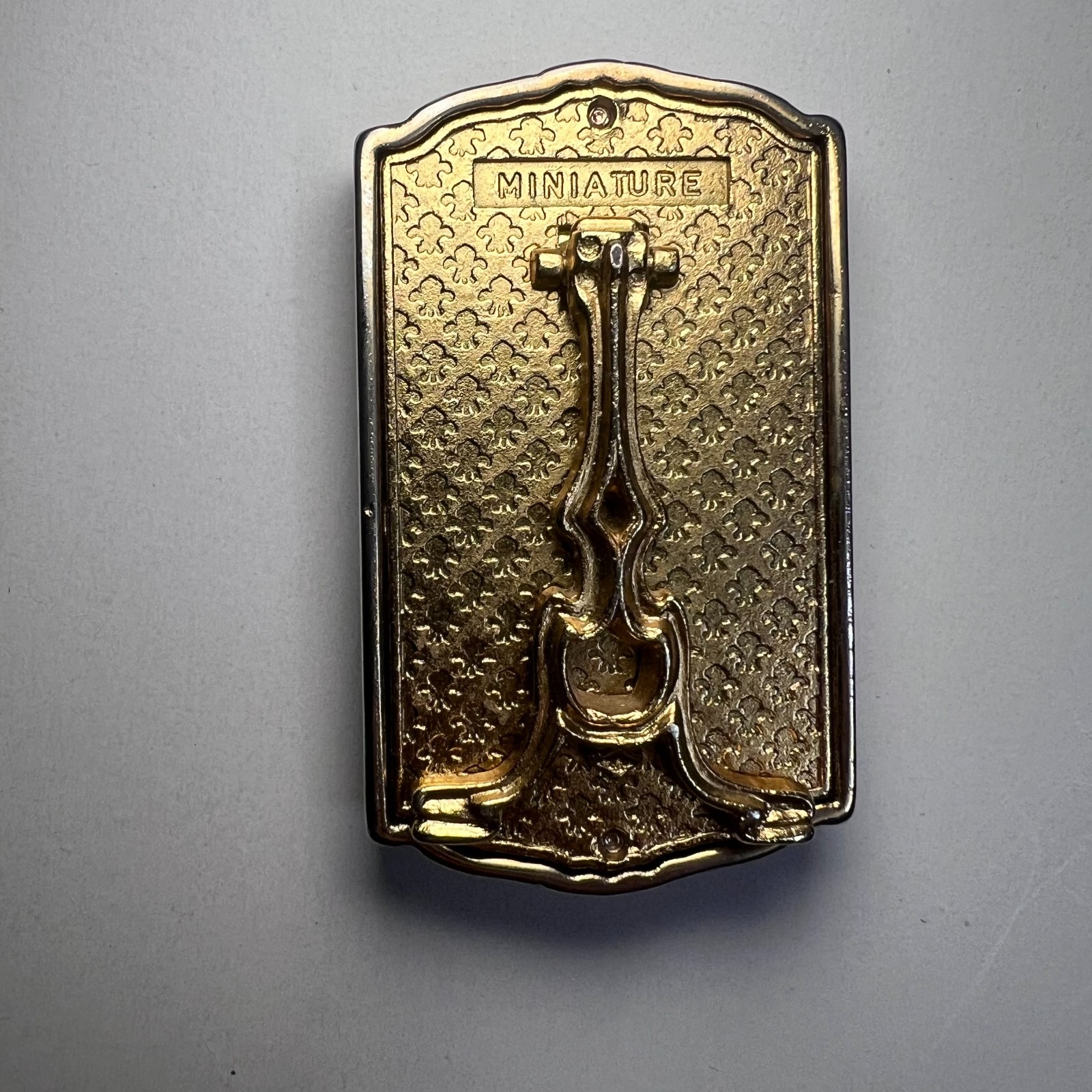 Vintage Italian Islamic Muhammad Arabic Calligraphy Desk Plaque Gold Tone
