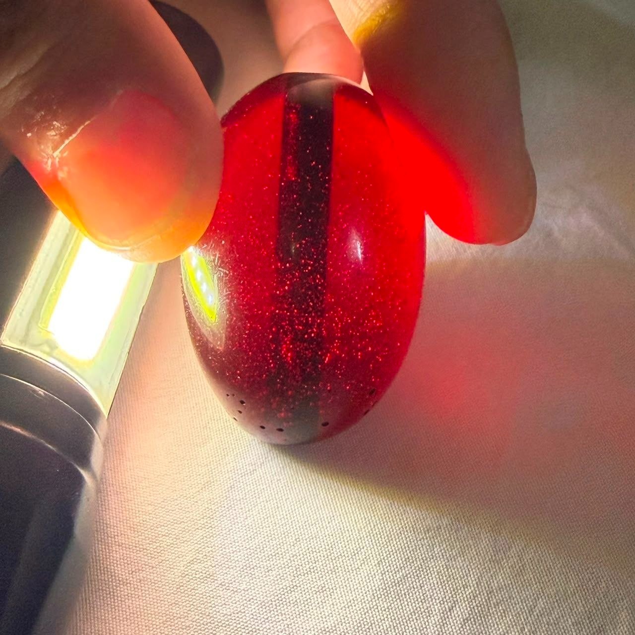 Rare Cherry Red Faturan Style Mined Rosary Bead 20g Collector Piece