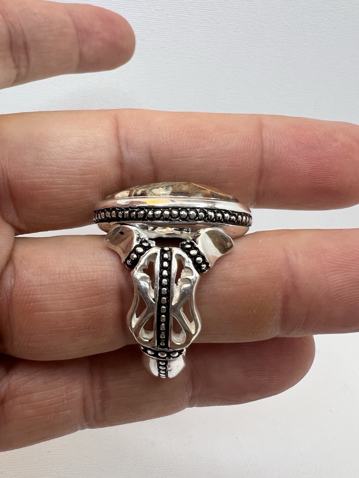 Vantage Antique Islamic Ring Agate خاتم فضة عقيق أنتيك صياغة عارف البحرين ٩٩٠