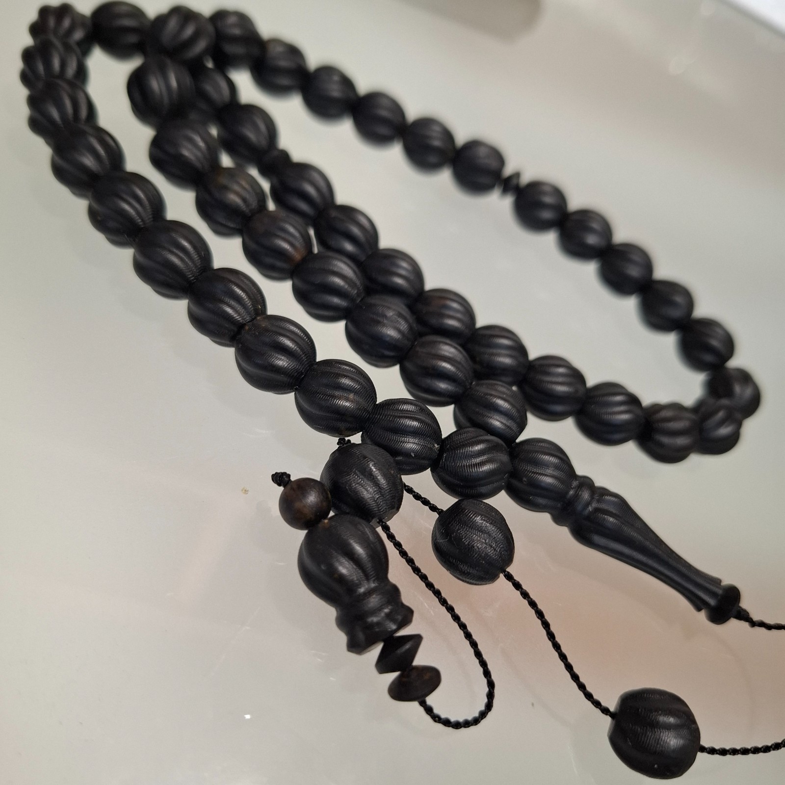 📿Amber Prayer Beads Amber Rosary 45 carvings amber beads 42g📿