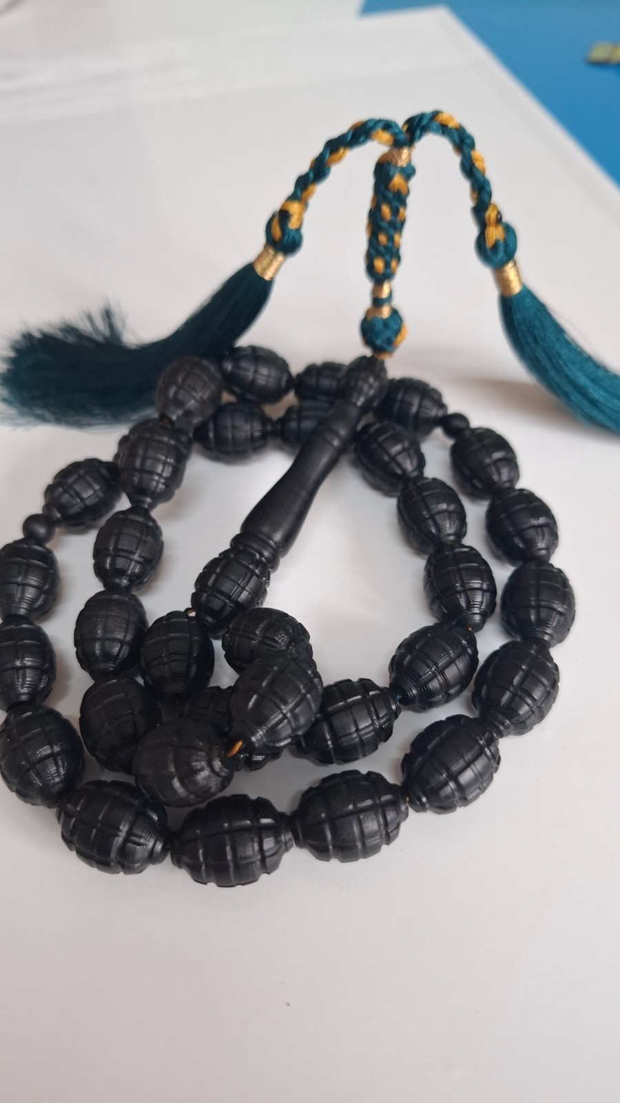 📿Amber Prayer Beads Amber Rosary 33 carvings amber beads 72g📿