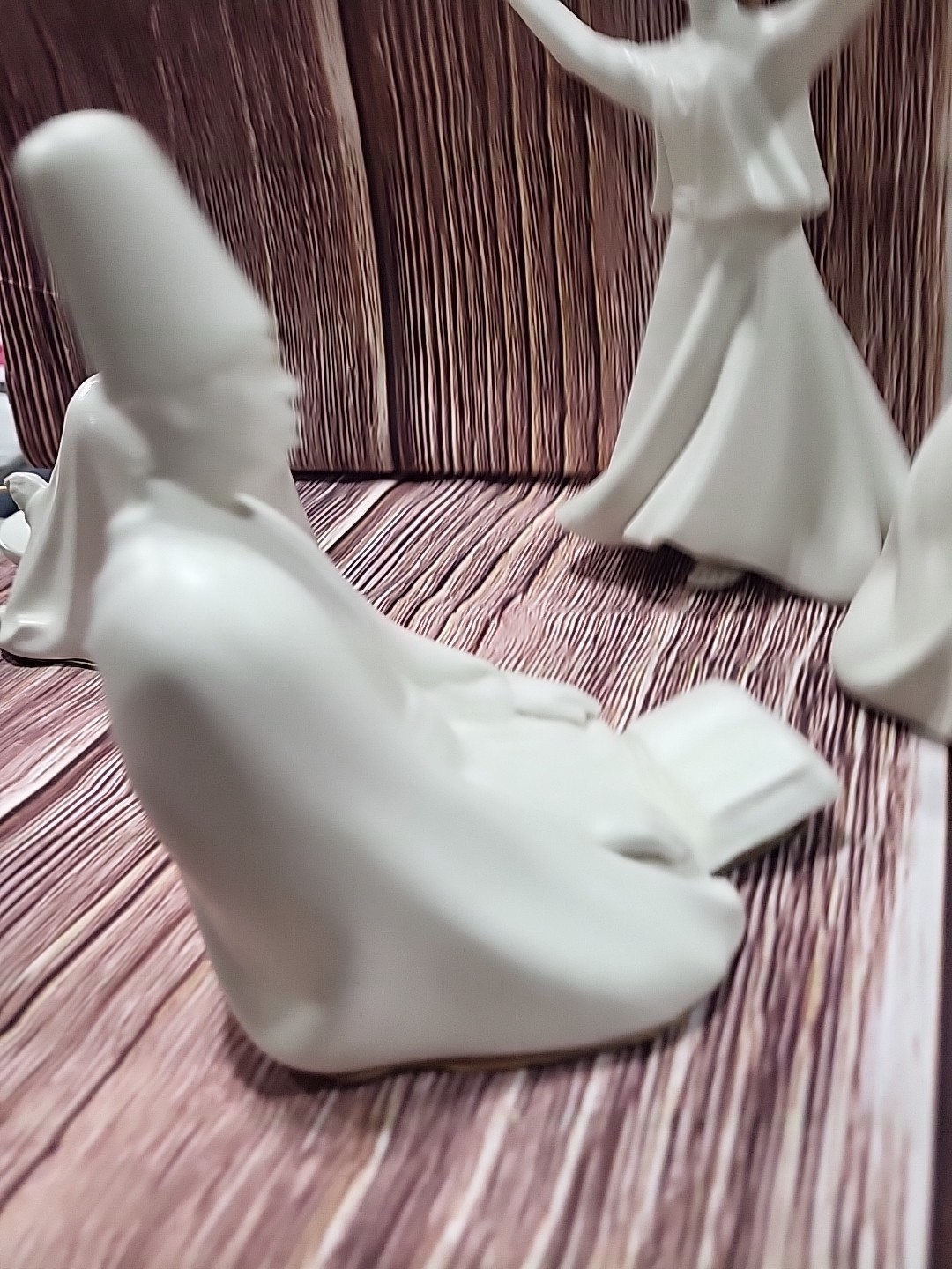 4 Yildiz Pasabahke Whirling Dervish SUFI Figures Turkish Ceramic Wht Figurines