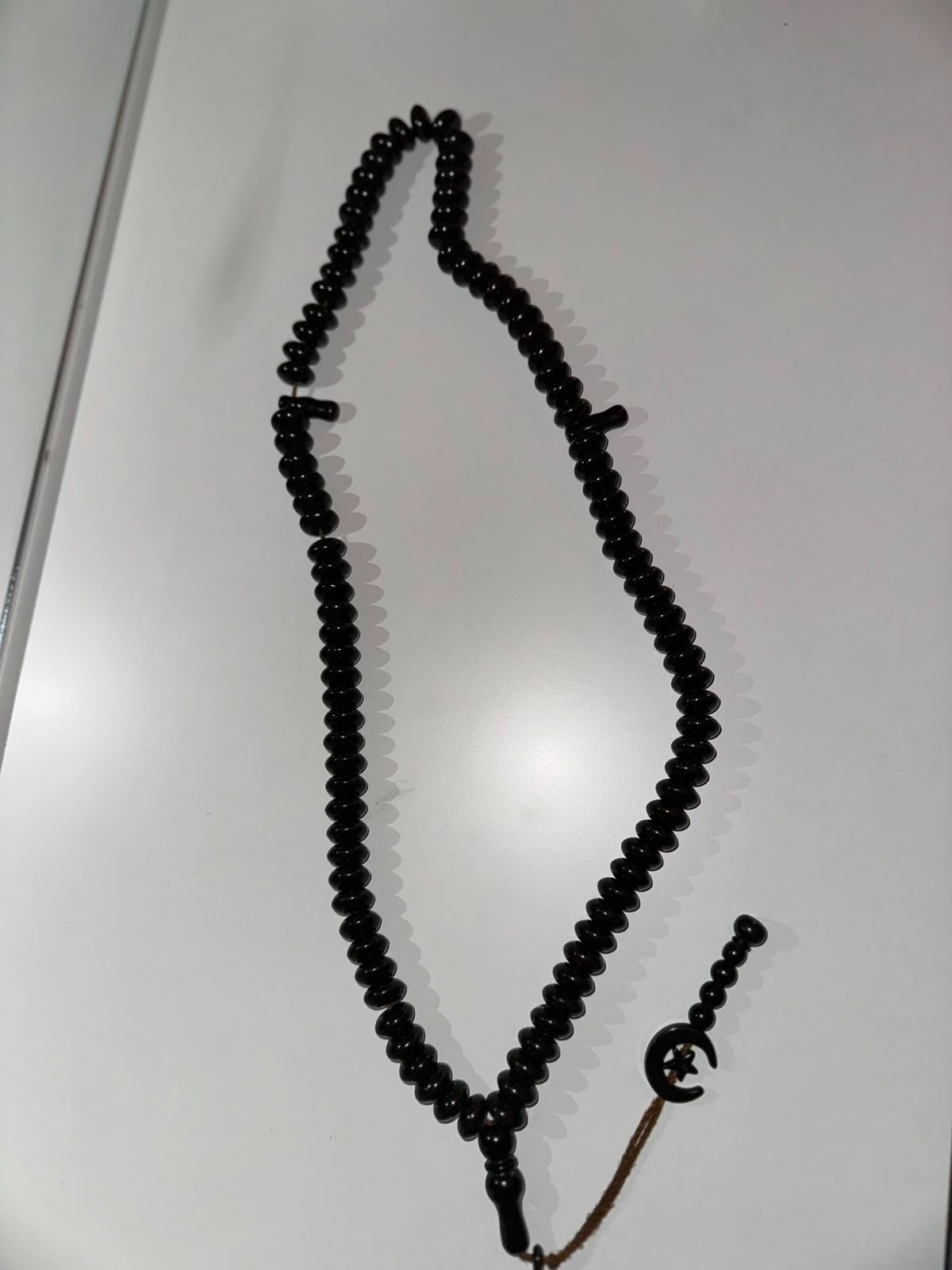 brown Islamic Prayer Beads Tasbih Oval Beads Muslim Misbaha Rosary with Tassel